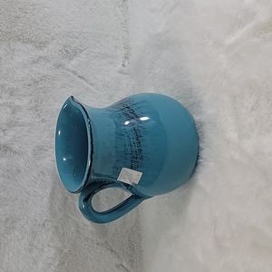 Rustic Clay PitcherItaly Made Vase-Creamer-MilkBlue Clay Pitcher